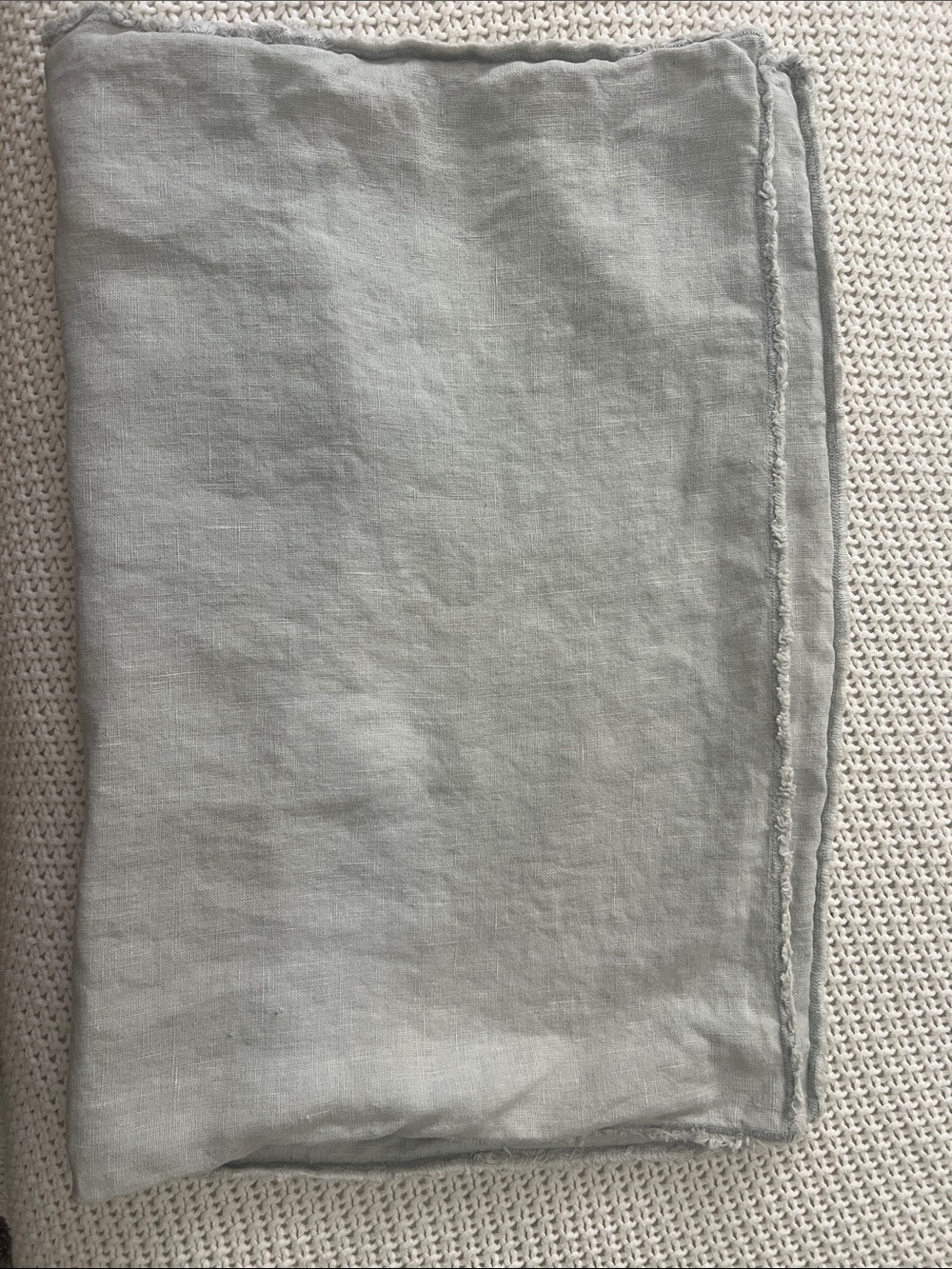 Pom Pom at Home Light Gray Luxury Linen Throw